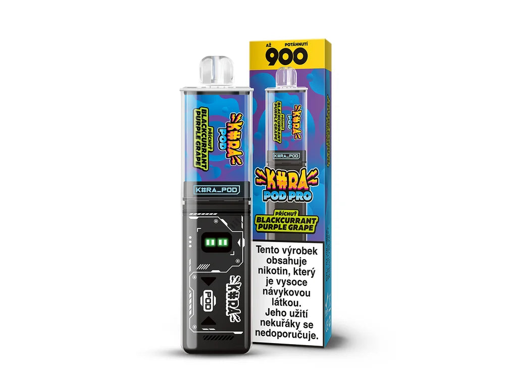 KURA POD PRO KIT Blackcurrant Purple Grape dobíjecí elektronická cigareta s příchutí černý rybíz a fialové hrozny, 20 mg/ml