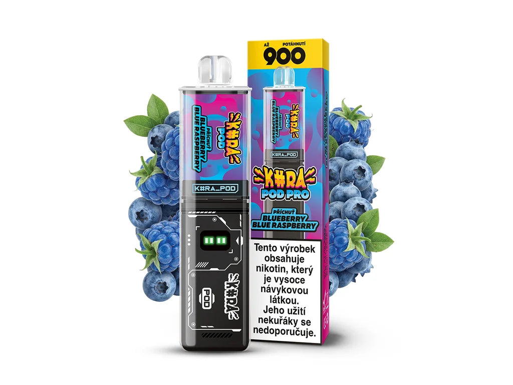 KURA POD PRO KIT Blueberry Blue Raspberry dobíjecí e-cigareta s náplní 20 mg/ml