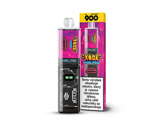 KURA POD PRO KIT Cherry dobíjecí elektronická cigareta s třešňovou náplní, 20 mg/ml