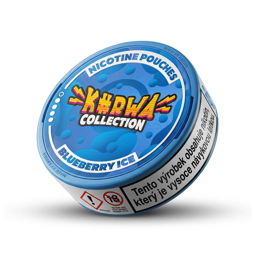 KURWA COLLECTION Blueberry Ice nikotinové sáčky s borůvkovou chutí a ledovým efektem, 12 mg na sáček