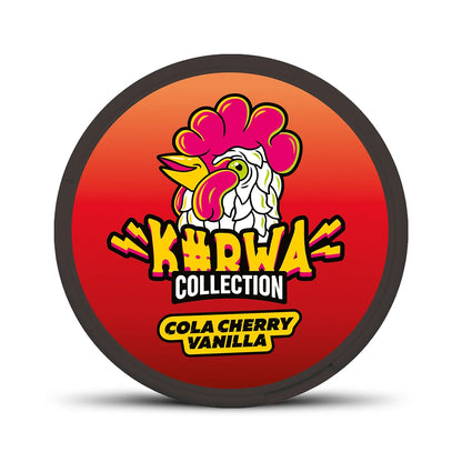 KURWA COLLECTION Cola Cherry Vanilla nikotinové sáčky s colou, třešní a vanilkou, 12 mg na sáček