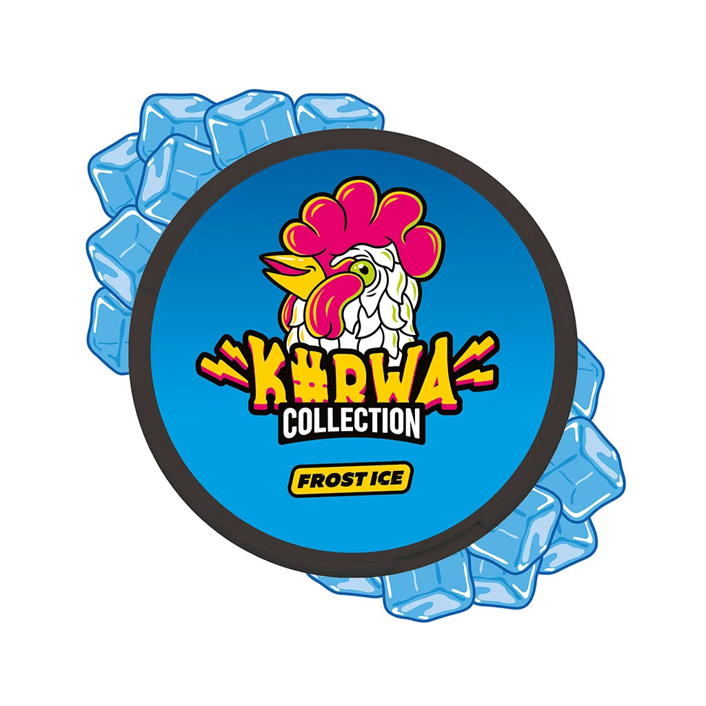 Detail dózy KURWA COLLECTION Frost Ice s chladivou příchutí mentolu a sladké máty