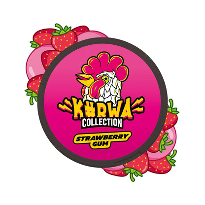 Detail dózy KURWA COLLECTION Strawberry Gum s příchutí sladké jahodové žvýkačky