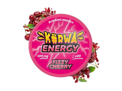 KURWA ENERGY FIZZY CHERRY kofeinové sáčky balení s příchutí třešně