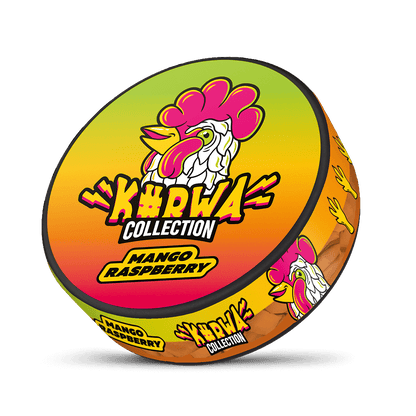 Nikotinové sáčky Kurwa Collection Mango Raspberry – kombinace manga a maliny, slim formát