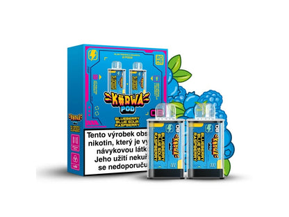 KURWA POD Blueberry Blue Sour Raspberry kapsle 20 mg nikotinu na ml – kombinace borůvek a maliny