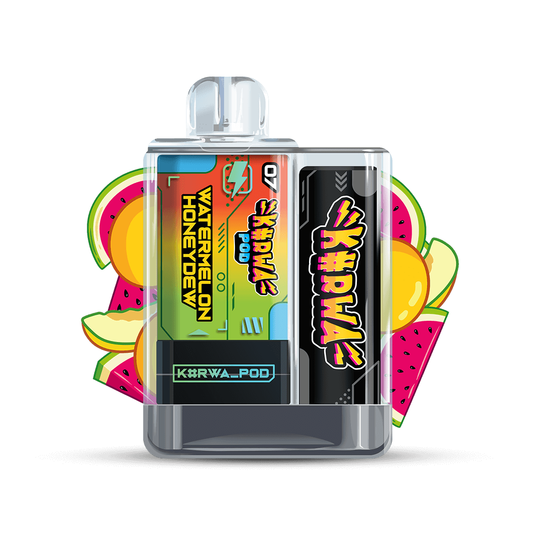 KURWA Pod Kit Watermelon Honeydew – dobíjecí POD systém s USB-C, meloun a honeydew melounu, až 700 potahů, elektronická cigareta