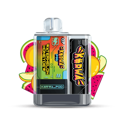 KURWA Pod Kit Watermelon Honeydew – dobíjecí POD systém s USB-C, meloun a honeydew melounu, až 700 potahů, elektronická cigareta