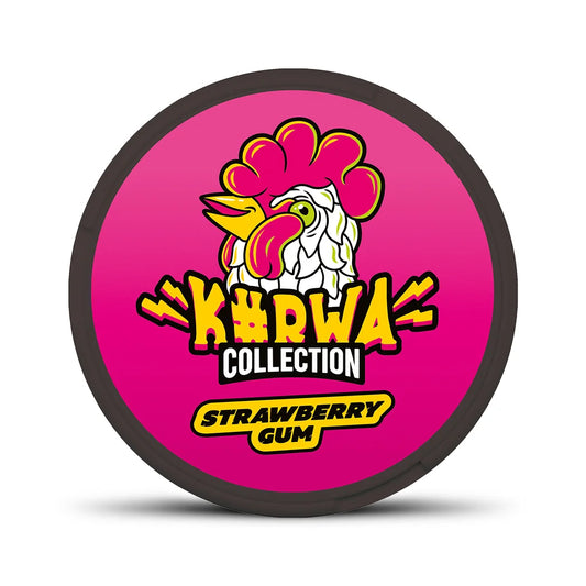 KURWA COLLECTION Strawberry Gum nikotinové sáčky s příchutí jahodové žvýkačky, 12 mg na sáček