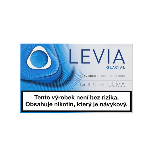 Krabička LEVIA Glacial s 20 beztabákovými nikotinovými náplněmi s intenzivní mentolovou příchutí pro IQOS ILUMA