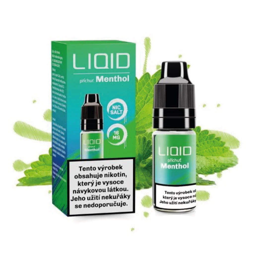 LIO LIQUID Salt Menthol e-liquid 10 ml 16 mg s nikotinovou solí a intenzivní mentolovou příchutí