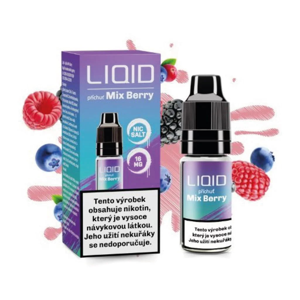 LIO LIQUID Salt Mix Berry e-liquid 10 ml 16 mg s nikotinovou solí a příchutí lesních plodů