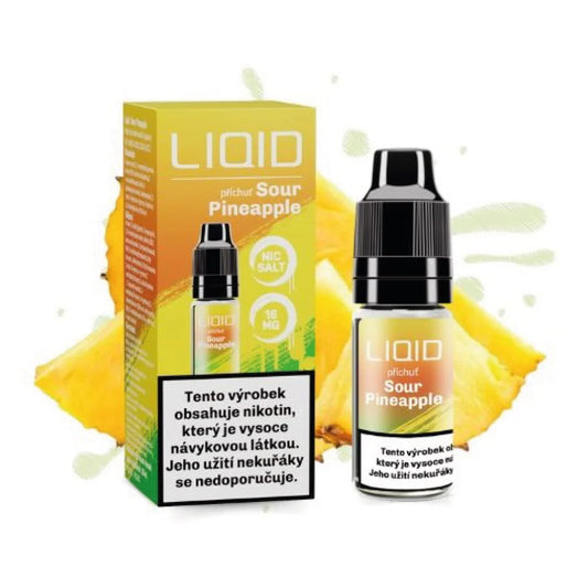 LIO LIQUID Salt Sour Pineapple e-liquid 10 ml 16 mg s nikotinovou solí a příchutí kyselého ananasu