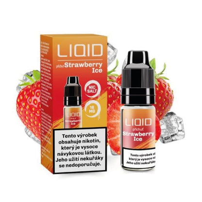 LIO LIQUID Salt Strawberry Ice e-liquid 10 ml 16 mg s jahodovou příchutí a chladivým Ice efektem