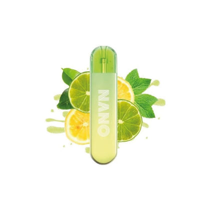 LIO NANO PRO Lemon Lime citrusová vape s mesh spirálkou a výdrží až 1200 potahů