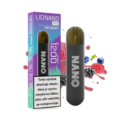 LIO NANO PRO Mix Berry jednorázová elektronická cigareta s příchutí lesního ovoce