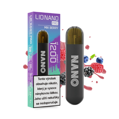 LIO NANO PRO Mix Berry jednorázová elektronická cigareta s příchutí lesního ovoce