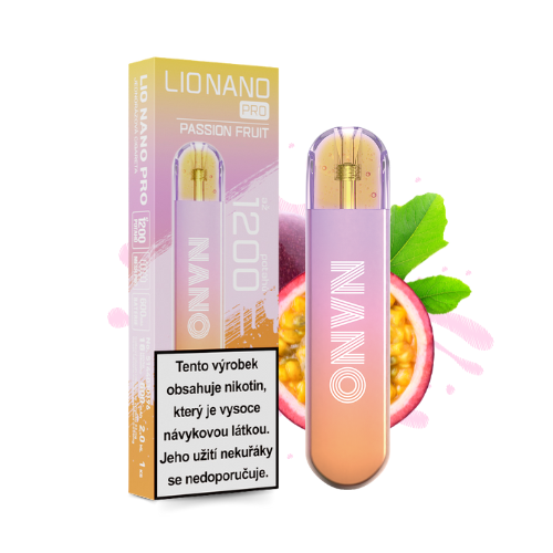 LIO NANO PRO Passion Fruit jednorázová elektronická cigareta s příchutí marakuji