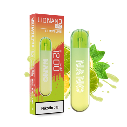LIO NANO PRO ZERO Lemon Lime beznikotinová elektronická cigareta s citronem a limetkou