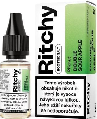 E-liquid Ritchy Salt Double Sour Apple 10 mg – kyselé zelené jablko s nikotinovou solí