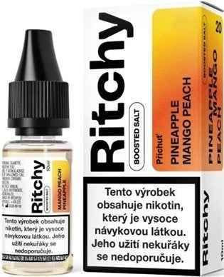 Ritchy Salt Pineapple Mango Peach 20 mg – e-liquid s tropickou příchutí ananasu, manga, broskve a nikotinovou solí