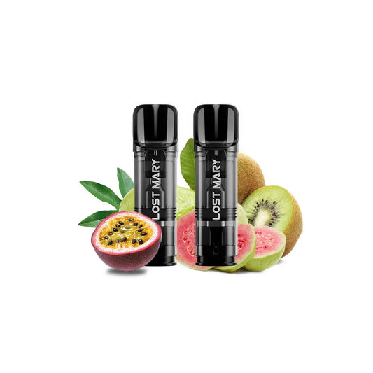 Lost Mary Glayce Kiwi Passion Fruit Guava předplněné pody 2 ks s kiwi, marakujou a guavou