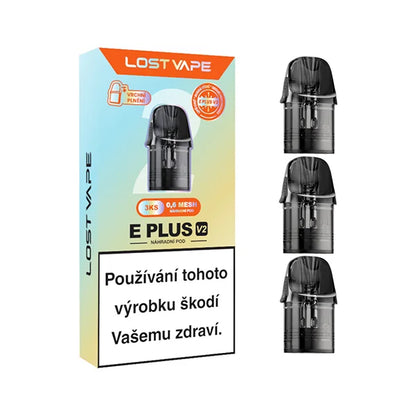 Lost Vape E-Plus V2 cartridge 0,6 ohm v balení po 3 kusech pro MTL až volnější MTL potah