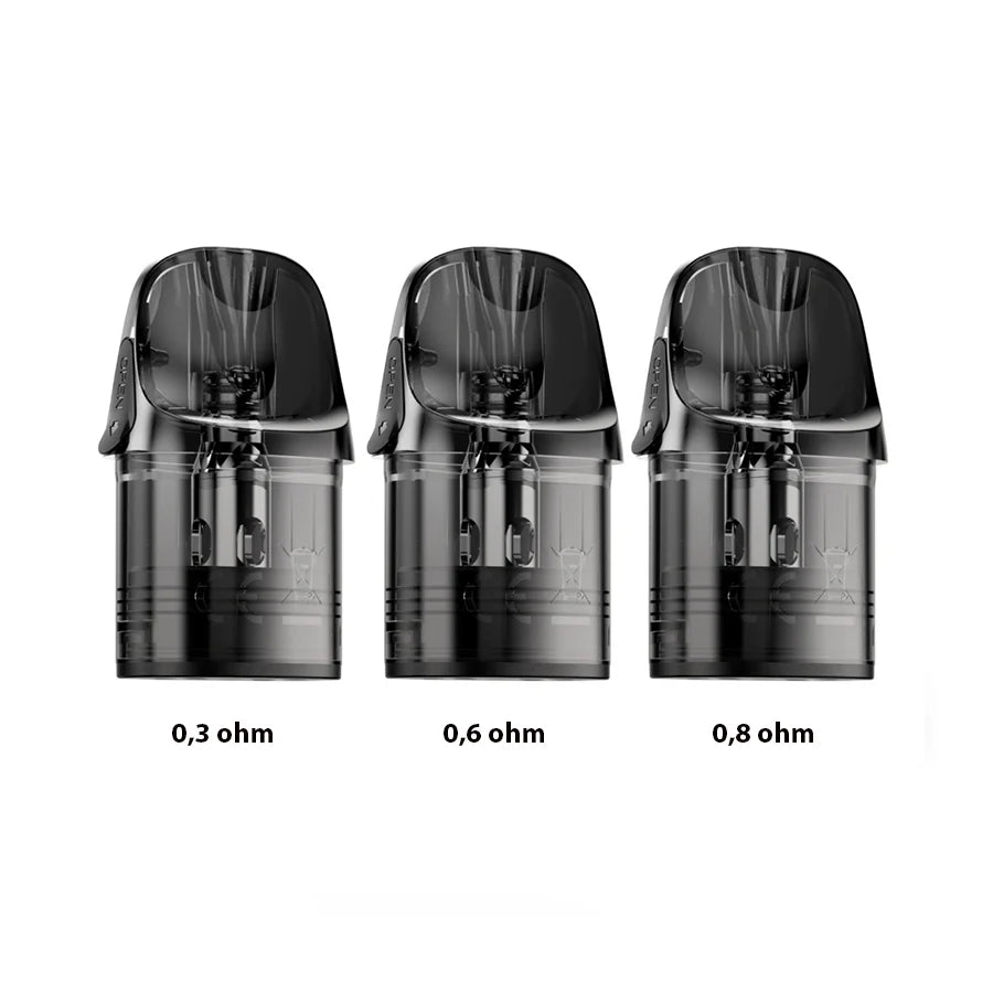 Tři náhradní cartridge Lost Vape E-Plus V2 s objemem 2 ml a integrovanou mesh žhavicí hlavou