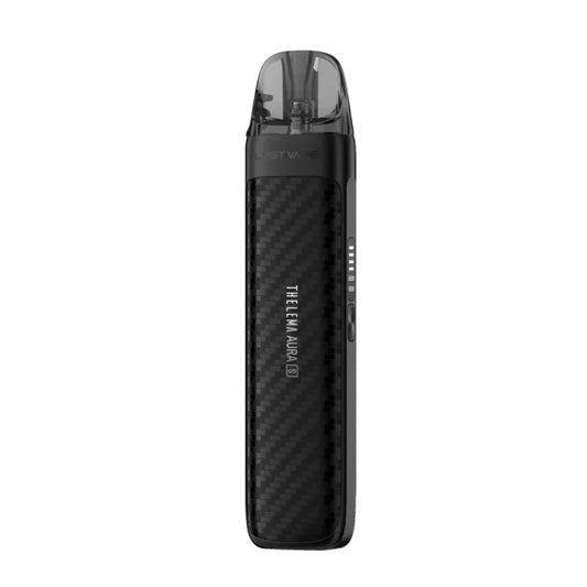Černá elektronická cigareta Lost Vape Thelema Aura S Carbon Black s karbonovým dekorem
