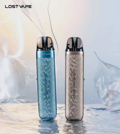 POD elektronická cigareta Lost Vape Thelema Aura S v barvách Ocean Weave a Steel Weave
