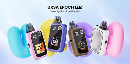 POD elektronické cigarety Lost Vape Ursa Epoch Pro s barevným displejem a výměnnými silikonovými kryty