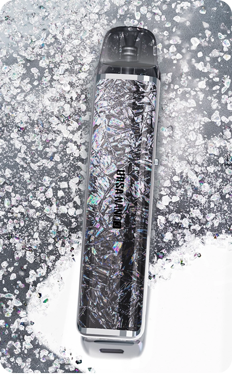 Lost Vape URSA Nano 3 Glacial Silver pod e-cigareta 30 W – detail stříbrné varianty