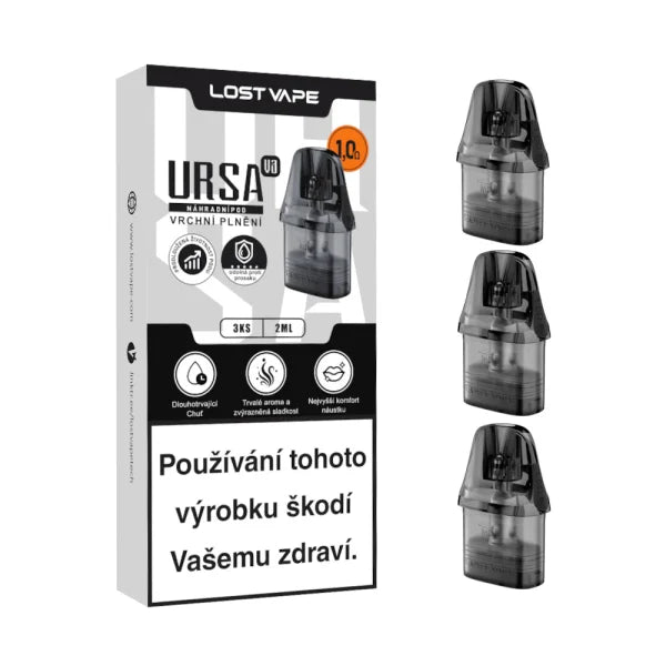 Lost Vape Ursa V3 Top Fill cartridge 1,0 ohm v balení po 3 kusech pro utažený MTL potah