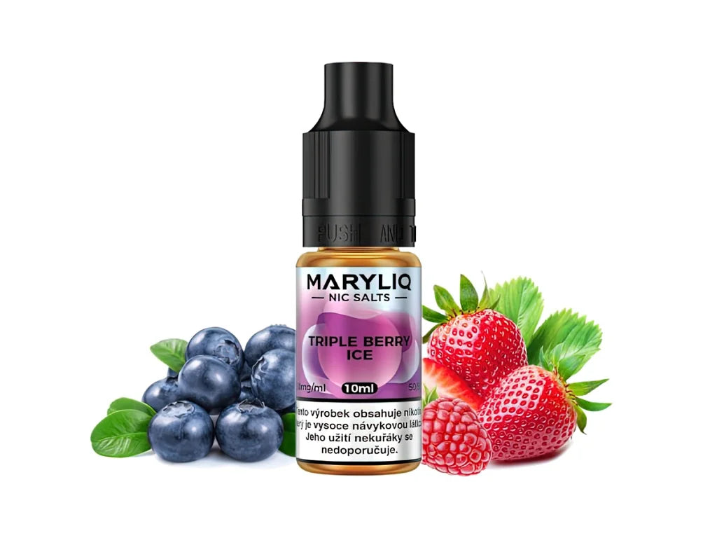 Maryliq Triple Berry Ice e-liquid 10 ml s nikotinovou solí 20 mg/ml a příchutí lesního ovoce s ice efektem