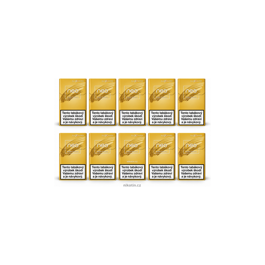 neo Bright Tobacco karton – 10 krabiček a 200 tabákových náplní pro elektronické zařízení glo Hyper