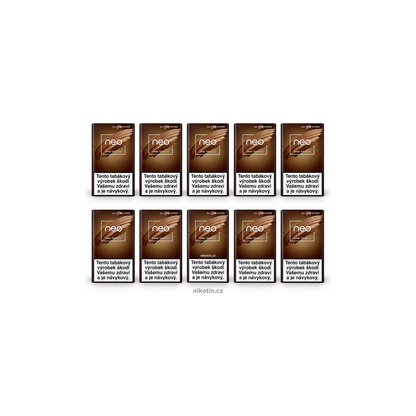 neo Deep Tobacco karton – 10 krabiček a 200 tabákových náplní s plnou chutí pro glo Hyper