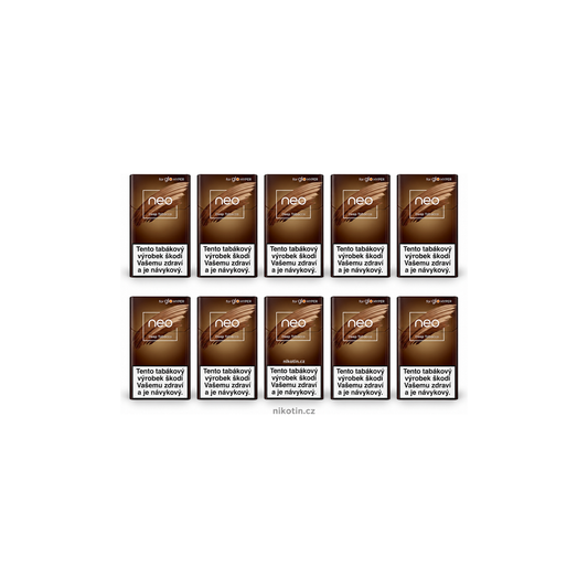neo Deep Tobacco karton – 10 krabiček a 200 tabákových náplní s plnou chutí pro glo Hyper