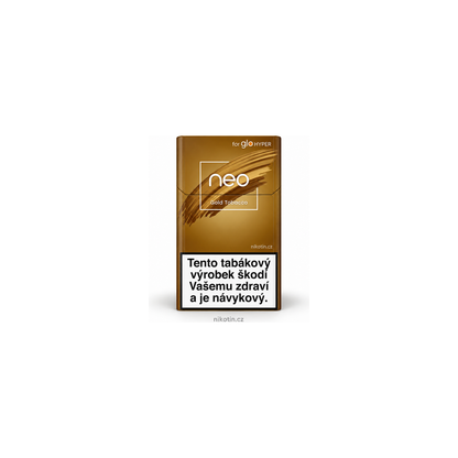 neo Gold Tobacco jemné tabákové náplně pro glo Hyper – krabička s 20 náplněmi pro zahřívaný tabák
