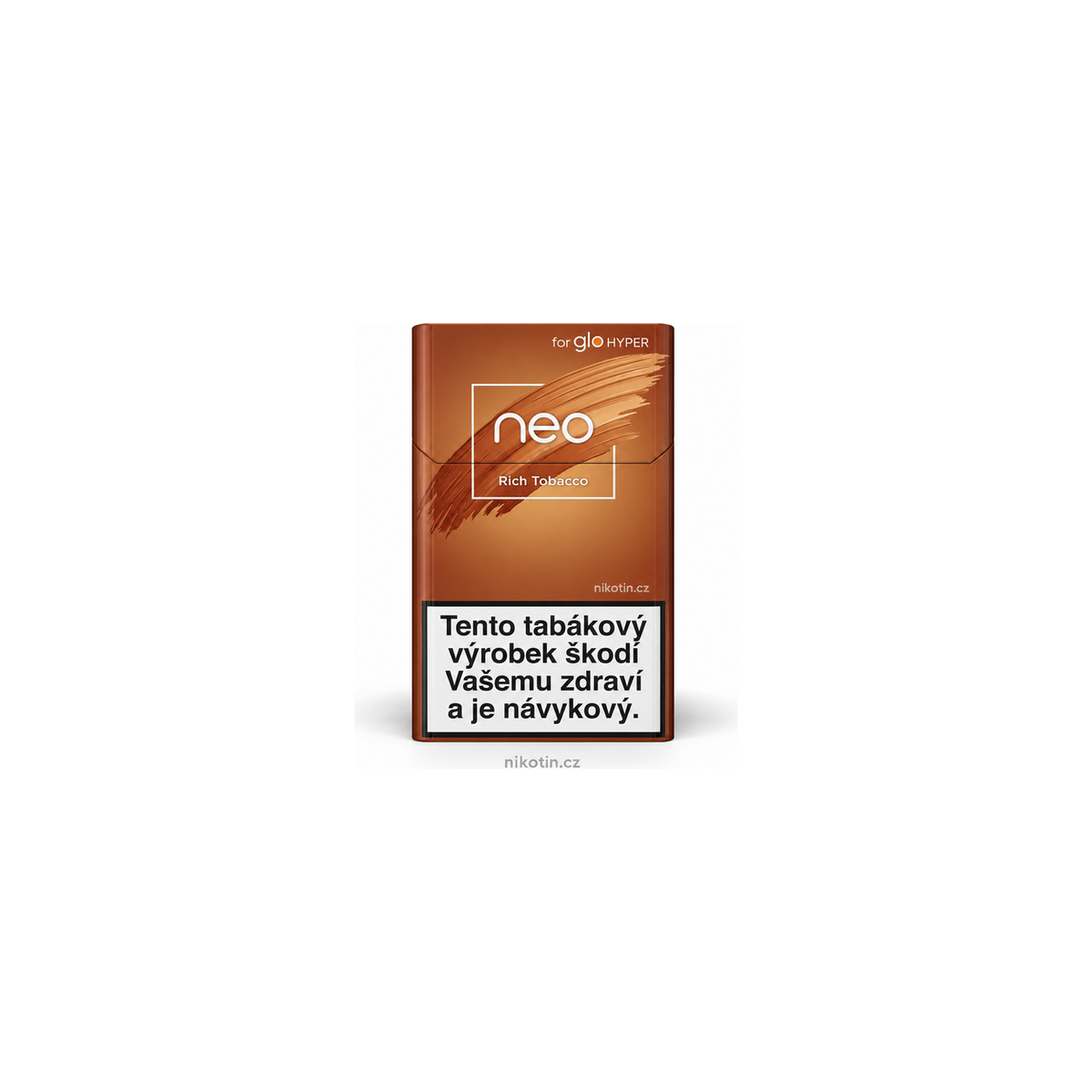 neo Rich Tobacco výrazné tabákové náplně pro glo Hyper – krabička s 20 náplněmi pro zahřívání tabáku
