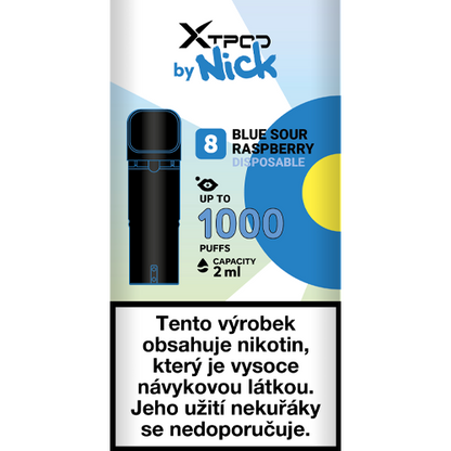 Předplněná cartridge NICK X TPOD Blue Sour Raspberry 2 ml pro elektronickou cigaretu