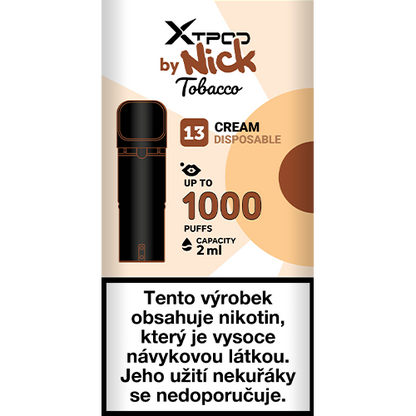 Krémová tabáková náplň NICK X TPOD 2 ml pro kompatibilní elektronickou cigaretu