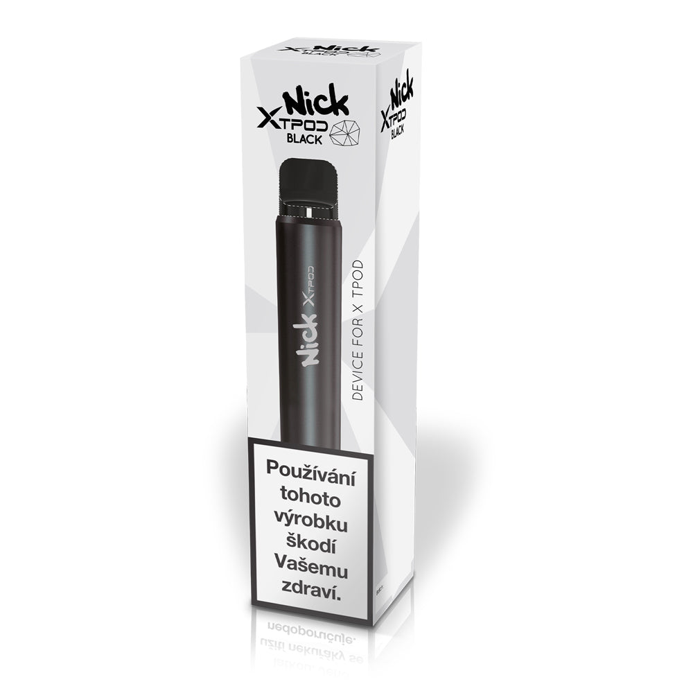 NICK X TPOD DEVICE Silver – stříbrná elektronická cigareta s výměnnými PODy