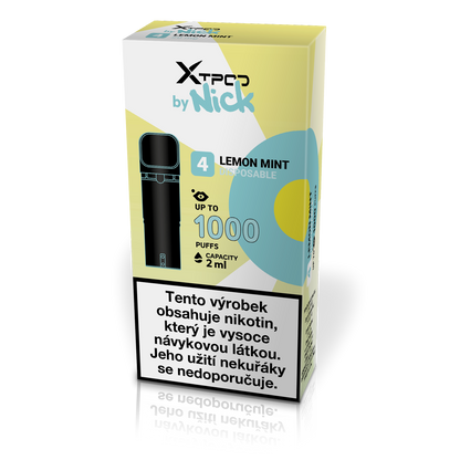 NICK X TPOD Lemon Mint 20 mg předplněný POD s citronovou a mátovou příchutí