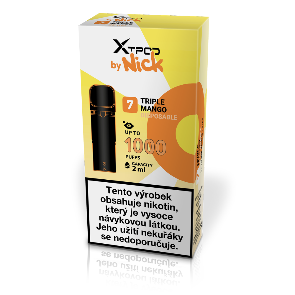 NICK X TPOD Triple Mango 20 mg předplněný POD s výraznou příchutí manga