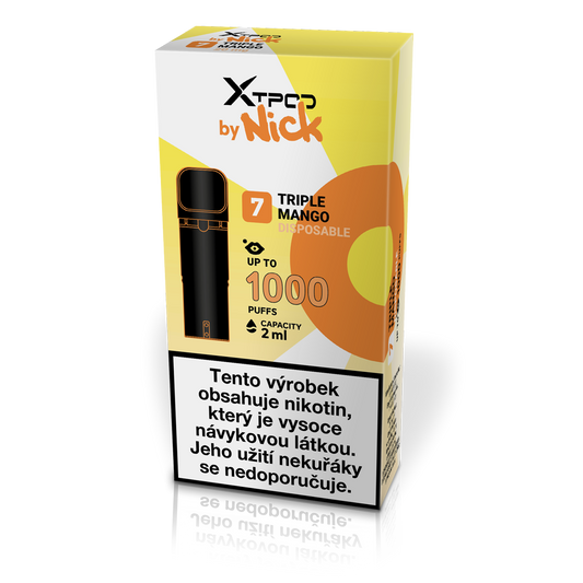 NICK X TPOD Triple Mango 20 mg předplněný POD s výraznou příchutí manga