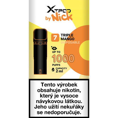 Mangová náplň NICK X TPOD Triple Mango 2 ml pro dobíjecí POD systém