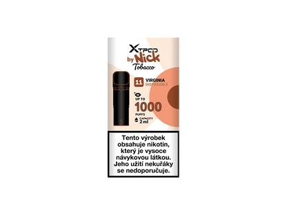 Tabáková cartridge NICK X TPOD Virginia Tobacco 2 ml pro elektronickou cigaretu