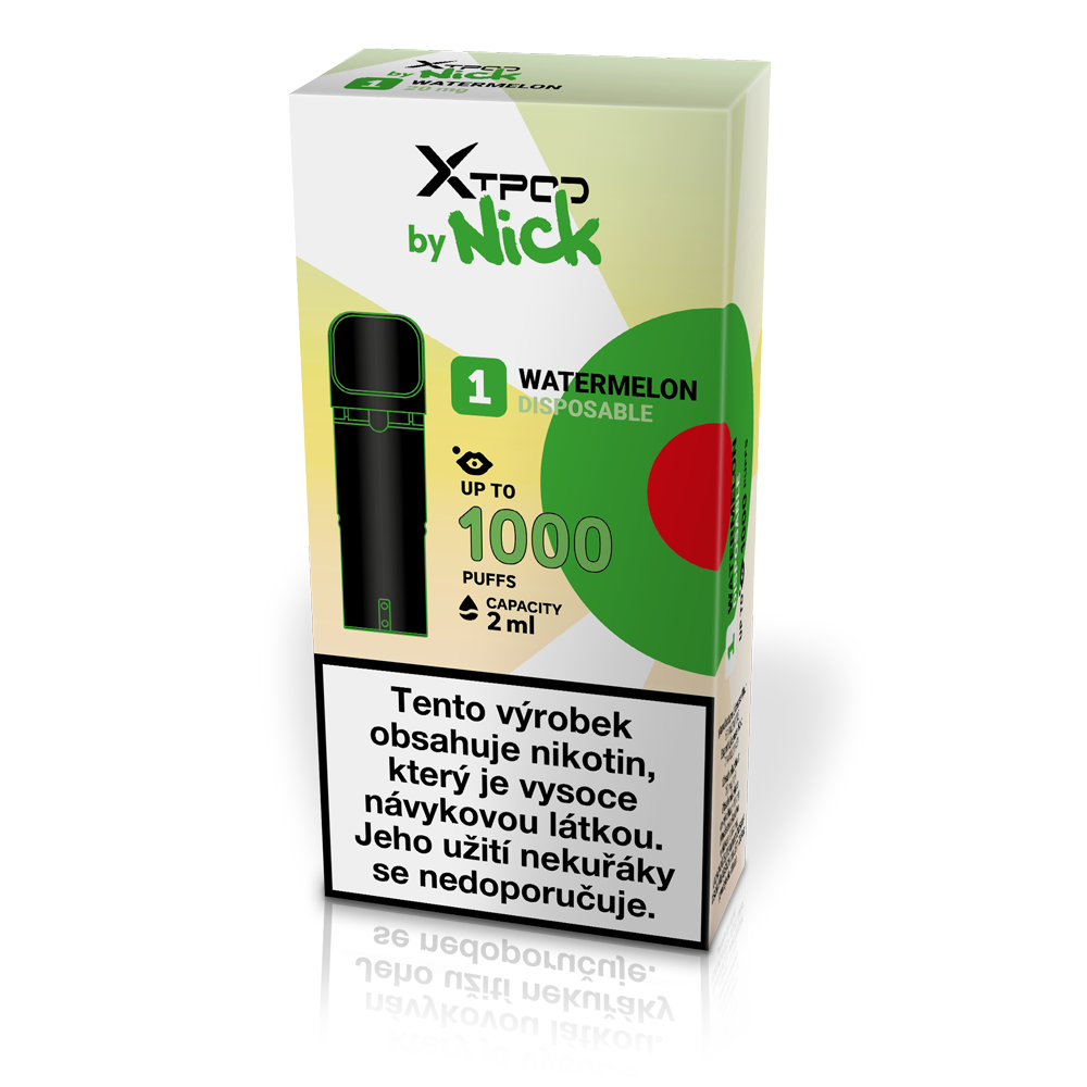 NICK X TPOD Watermelon 20 mg předplněný POD s příchutí vodního melounu