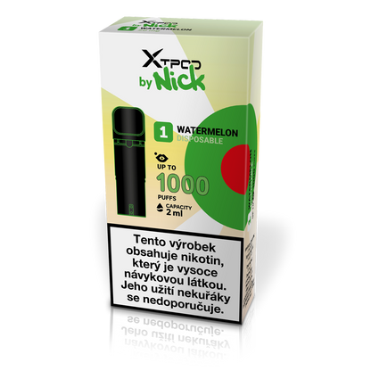 NICK X TPOD Watermelon 20 mg předplněný POD s příchutí vodního melounu