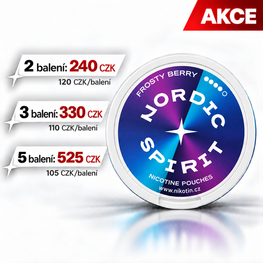 Nordic Spirit Frosty Berry nikotinové sáčky se 4 body síly – akce na více balení